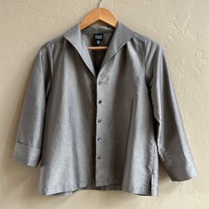 Eileen Fisher Mushroom Color Blouse Size XS